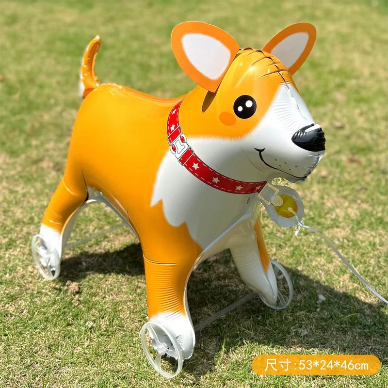 新しい漫画の車輪付き立体歩行動物バルーン子供の誕生日装飾シーンレイアウトナイトマーケットの屋台商品|undefined