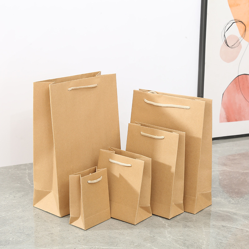 廠家牛皮紙防油包裝袋 手提紙袋改造禮品袋子 廣告印logo包裝批發