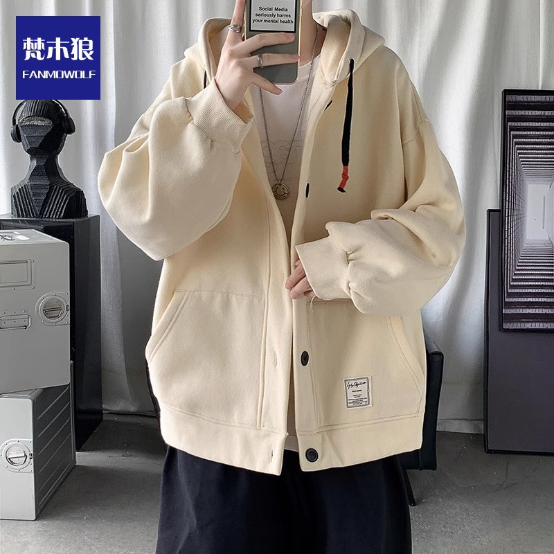 Marca de moda 2023 nuevo suéter con capucha los hombres primavera y otoño estilo coreano chaqueta suelta