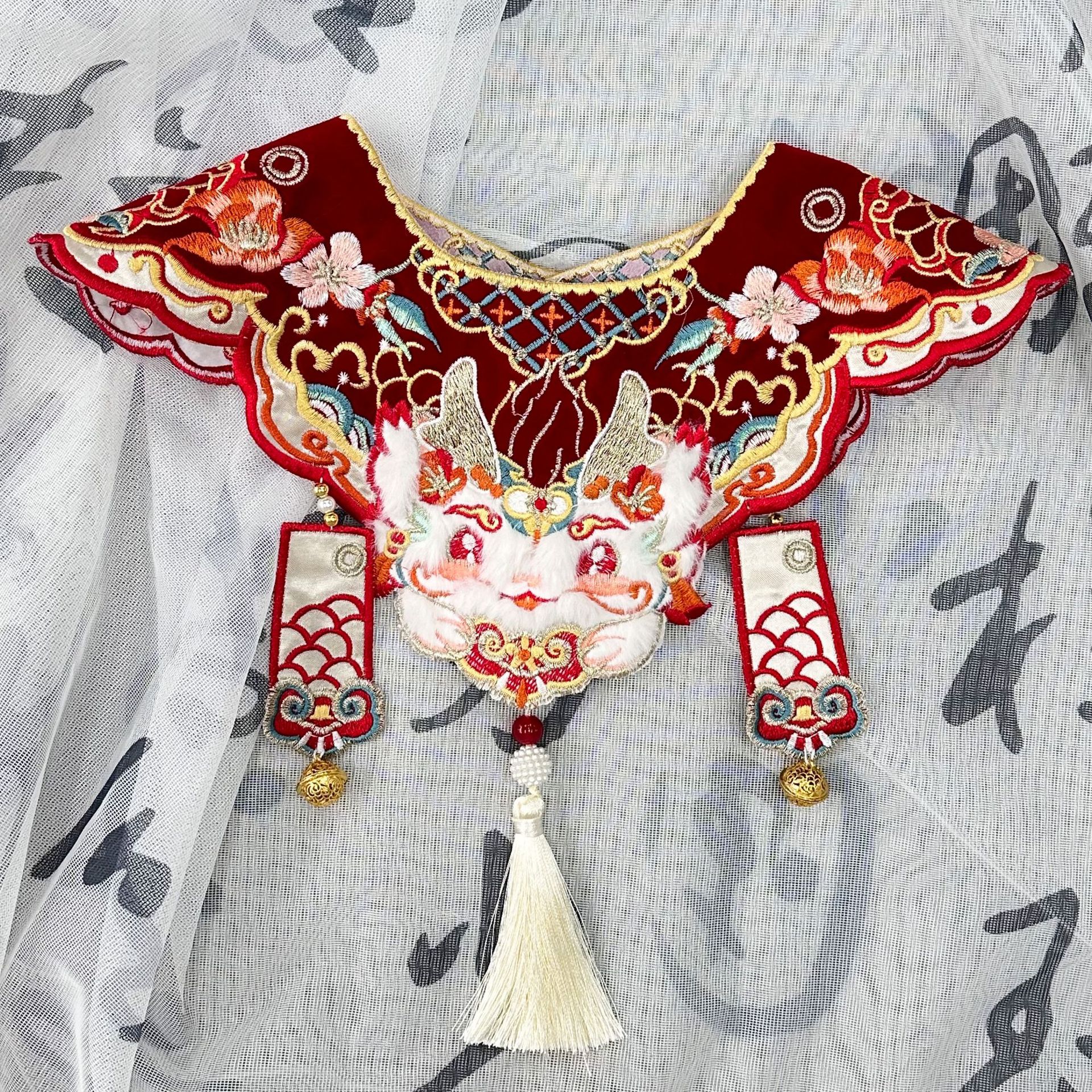 Niños Hanfu cuello bordado nube hombro exquisito nuevo estilo chino campana LiuSu Año Nuevo Hanfu falda de cara a caballo vestido festivo image 4