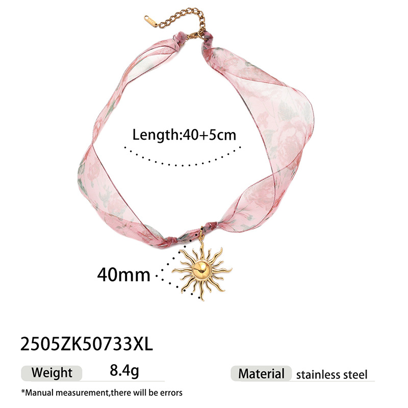 TENA Europa y América moda transfronteriza bufandas de seda collar de estrellas de mar nicho joyas de estilo vacacional joyas mujeres al por mayor image 10