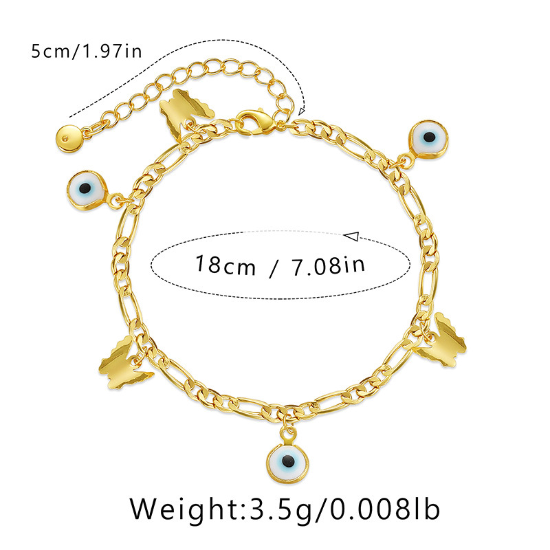 Fashion Devilu0027S Eye Butterfly Copper Plating Bracelets