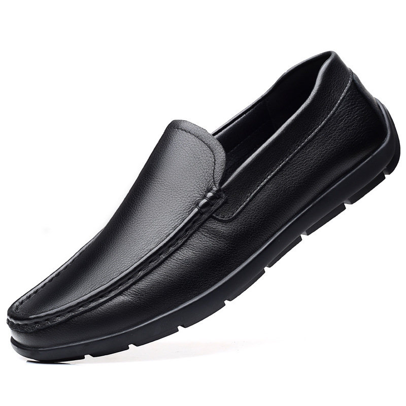 Primavera de los nuevos hombres zapatos casuales de cuero de los zapatos blancos superficiales suaves inferiores suaves zapatos de los hombres del papá zapatos de cuero