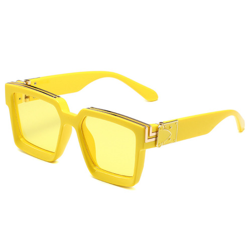 86229 Cross-border foreign trade sunglasses men's square large frame personalized sunglasses millionaire fashion disco glasses trend