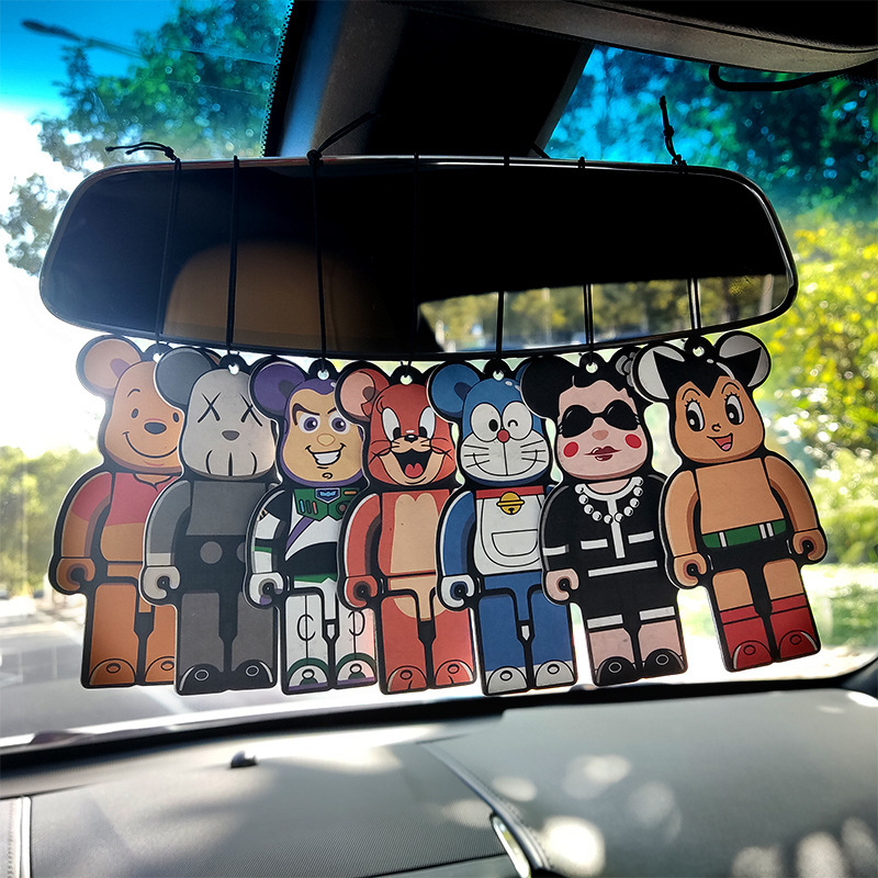 Violent Bear Car Fragrance Piece Building Blocks Bear bearbrik Car Rearview Mirror Fashion Brand Aromatherapy Hanging Shoes Fragrance