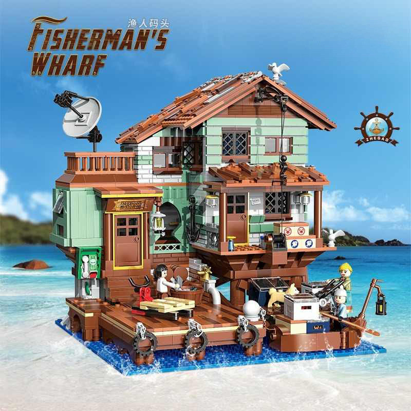 Fisherman's Hut Building Blocks Fisherman's Pier Assembled Street Scene Assembled Building Block Toy Model Kidsren's Birthday Gift Fisherman's Hut Building Blocks Fisherman's Pier Assembled Street Scene Assembled Building Block Toy Model Kidsren's Birthday Gift