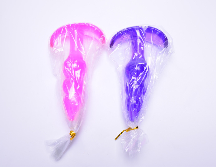 Mini TPE Anal Plug Set with Beaded Design, Pink and Black Options — detail image 17