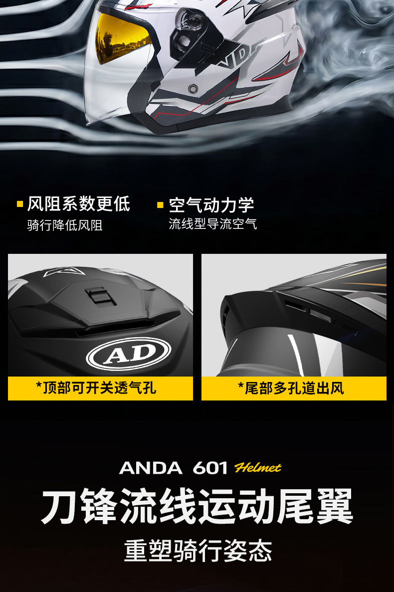 Ad Electric Motorcycle Helmet 3C Certified Men's and Women's Motorcycle Riding Half Helmet Breathable All-Season Safety Helmet