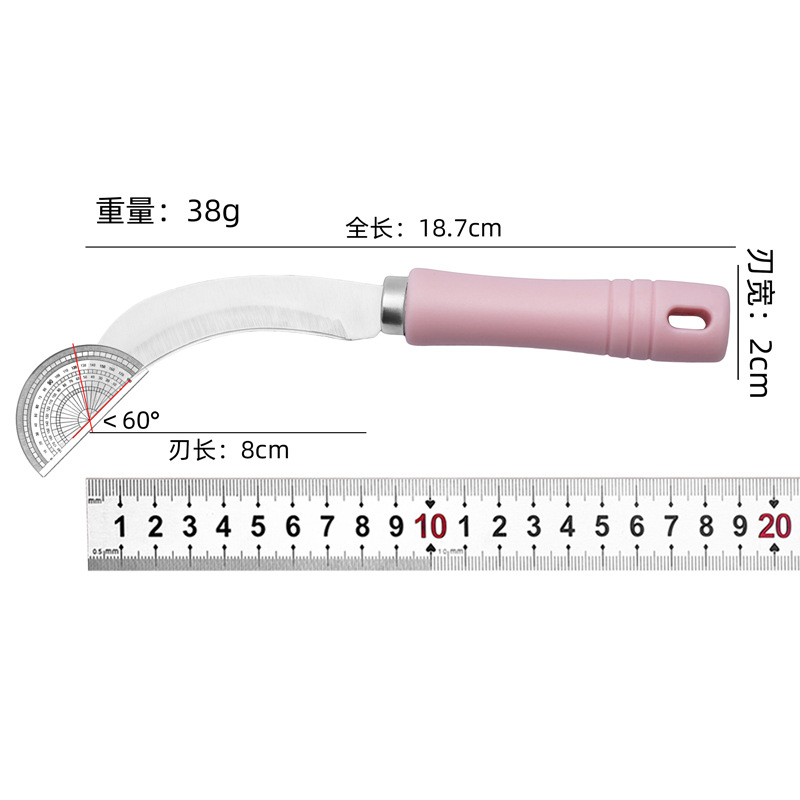 Pelador y cuchillo de frutas de acero inoxidable con mango de colores herramienta de cocina multifuncional para uso doméstico