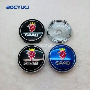 Cross-Border 60mm Suitable for Saab Modified Gm Wheel Hub Cap T60 Wheel Hub Center Cap Steel Rim Nameplate Label