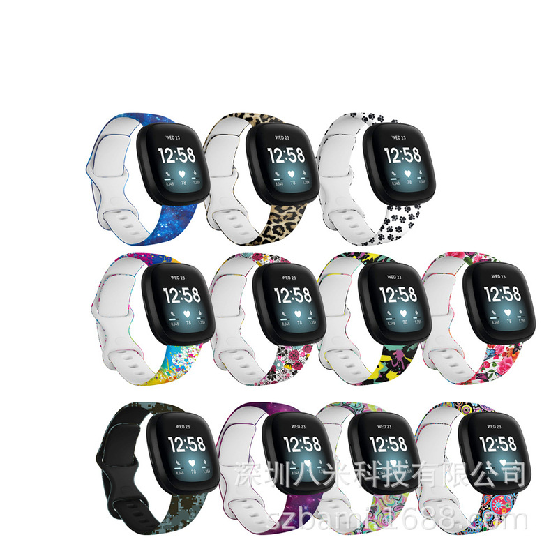 For fitbit versa4/versa3/sense Watch Strap Official Printed Spot