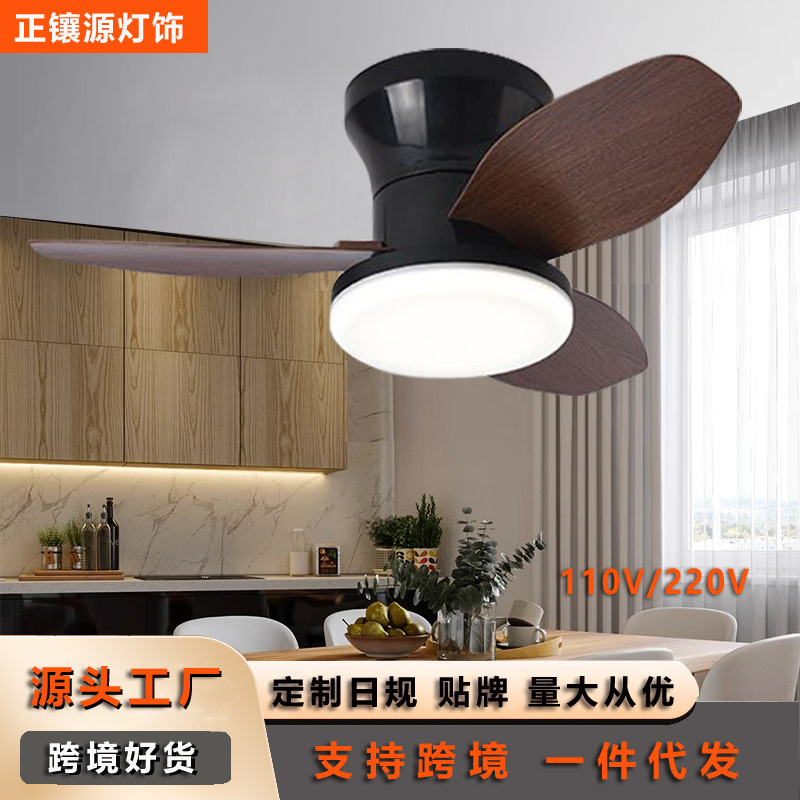 Lámpara ventilador de techo estilo nórdico para dormitorio sala comedor gran caudal diseño moderno al por mayor