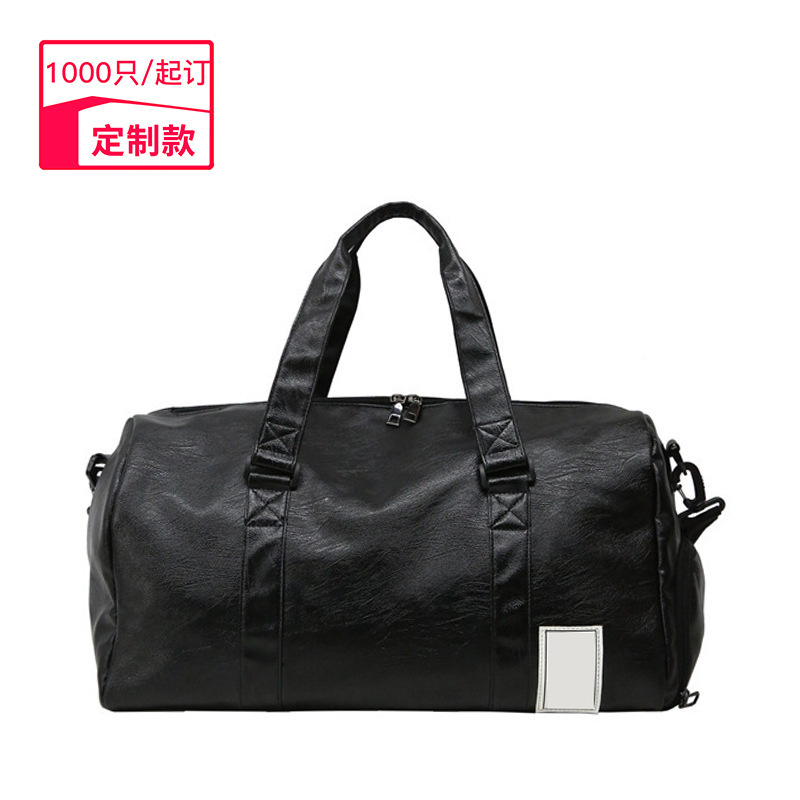 Manufacturer Customized Travel Bag Pu Cylindrical Handbag Business Trip Large Capacity Aircraft Luggage Bag Men's and Women's Sports Fitness Bag