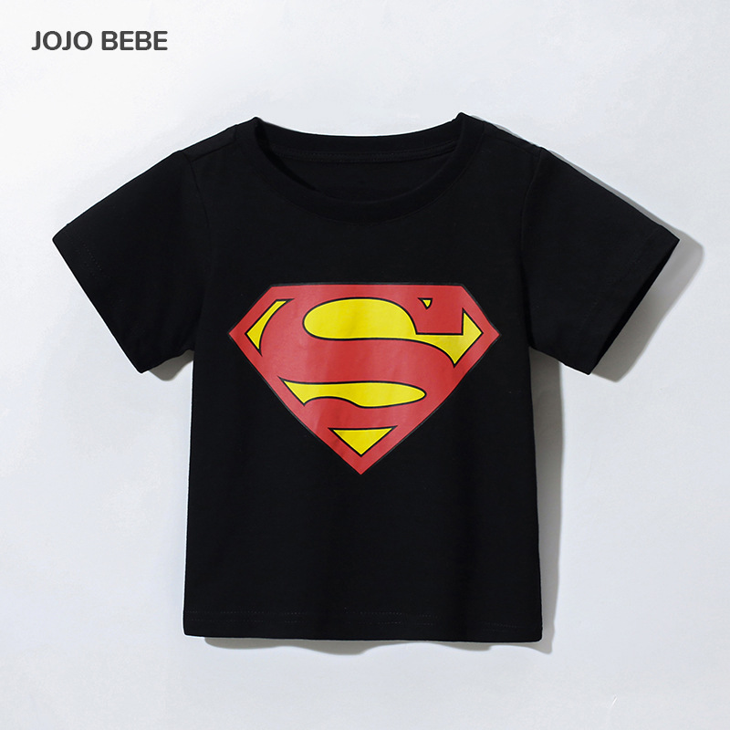 JOJO BEBE Ropa infantil europea y americana verano nueva marca niños Camiseta cuello redondo algodón manga corta niños camiseta de dibujos animados