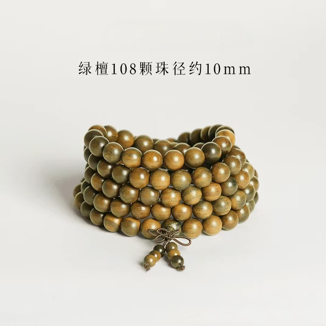 Rosary green sandalwood, 10mm