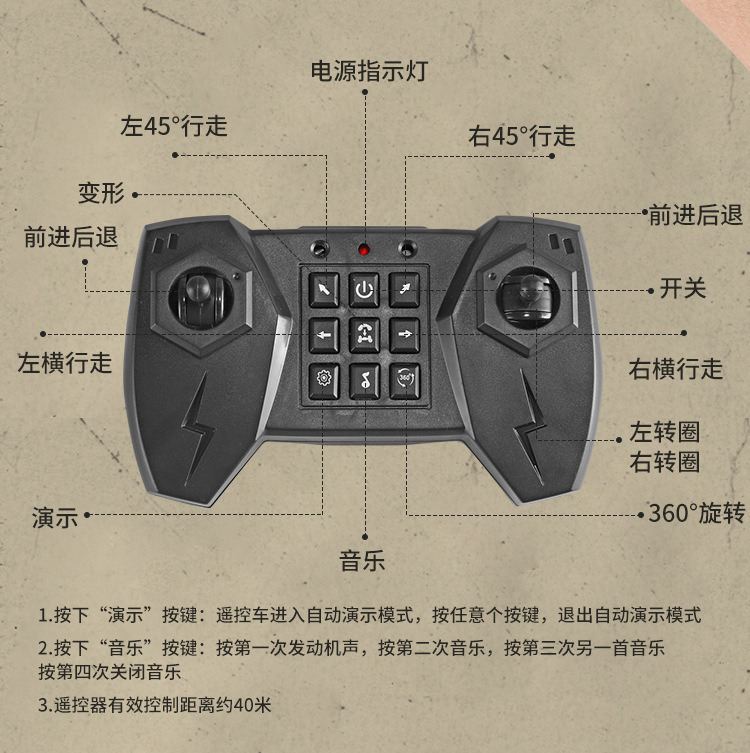 手势感应扭变车 充电动遥控玩具变形汽车遥控车 儿童漂移特技遥控越野车详情17