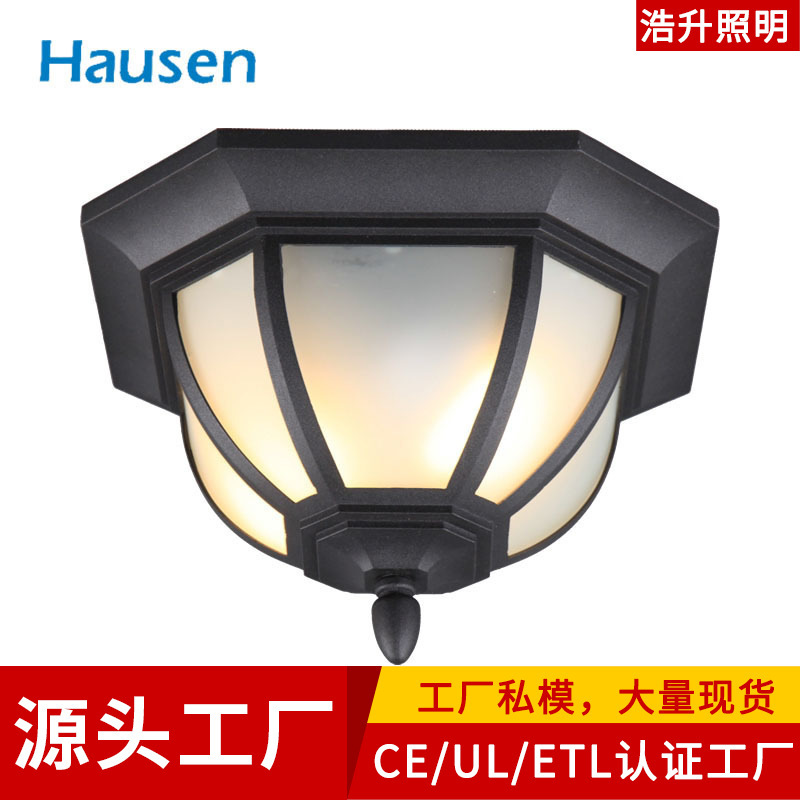 Factory direct outdoor ceiling lamp waterproof moisture-proof aluminum alloy European style outdoor ceiling lamp porch entrance balcony lamp