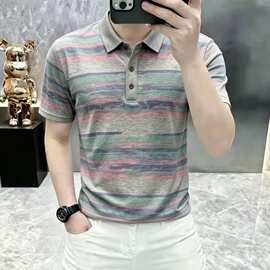 抖音爆款夏季新款男士翻领POLO衫短袖上衣