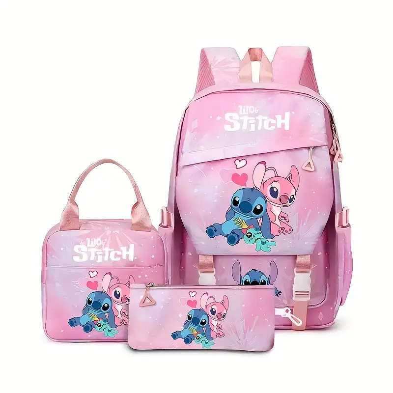 New School Season Stitch Student Schoolbags, Lightweight and Burden-Reducing, Large-Capacity Backpacks for Boys and Girls in Grades One to Six