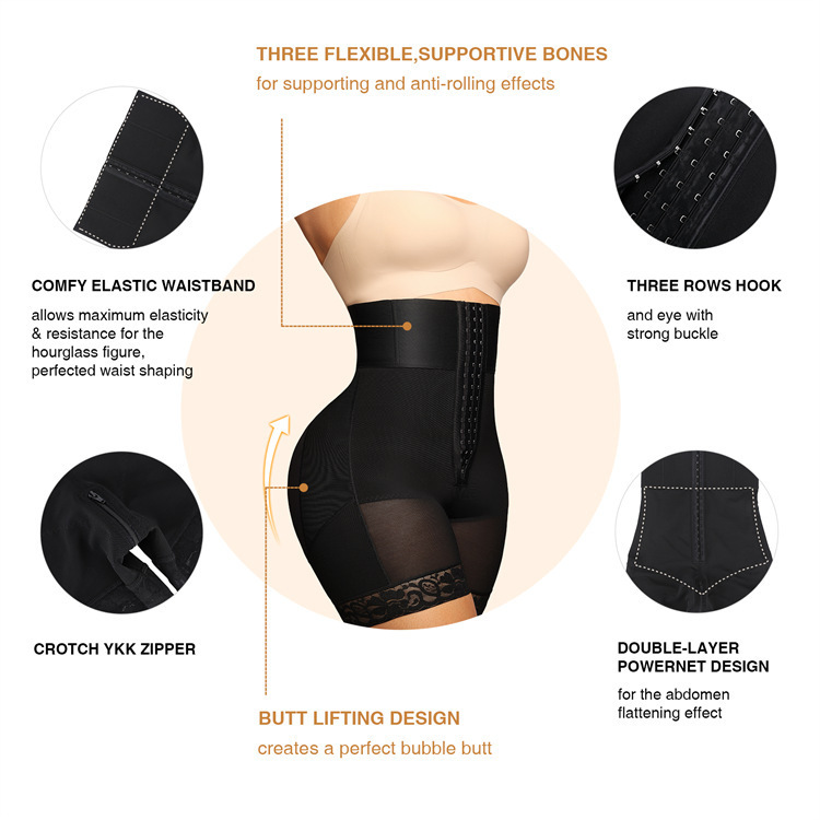 Shapewear leggings med hög midja magkontroll och höftlyft_voghion.com