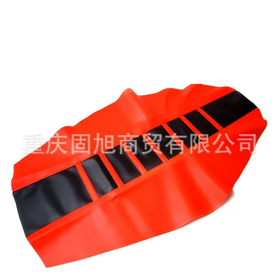 Off-Road Vehicle Seat Cushion: Motorcycle cushion - black-in-the-middle-and-red-on-both-sides