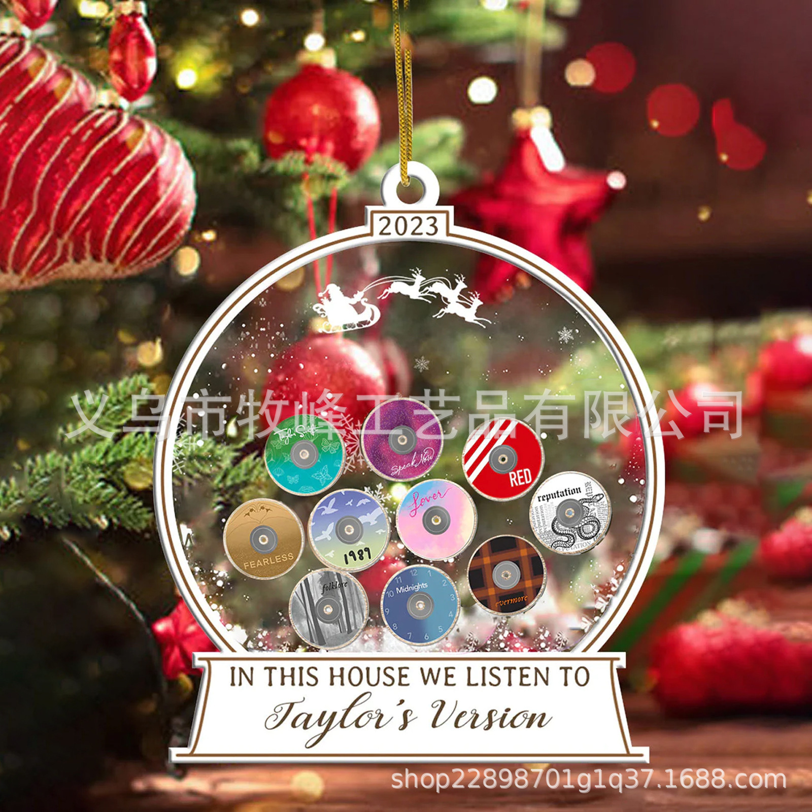 Cruz-frontera nueva Navidad árbol de Navidad decoración adornos coche retrovisor espejo colgante mochila colgante decoraciones para el hogar