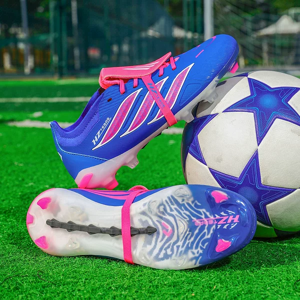 Cross-Border New Foreign Trade Football Shoes for Teenagers with Flip-Up Tongue and Long Spikes, Professional Football Shoes for Men and Women for Competition and Training