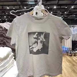 BM风夏季新款吉他女孩高腰T恤 ins显瘦百搭短袖辣妹印花圆领上衣