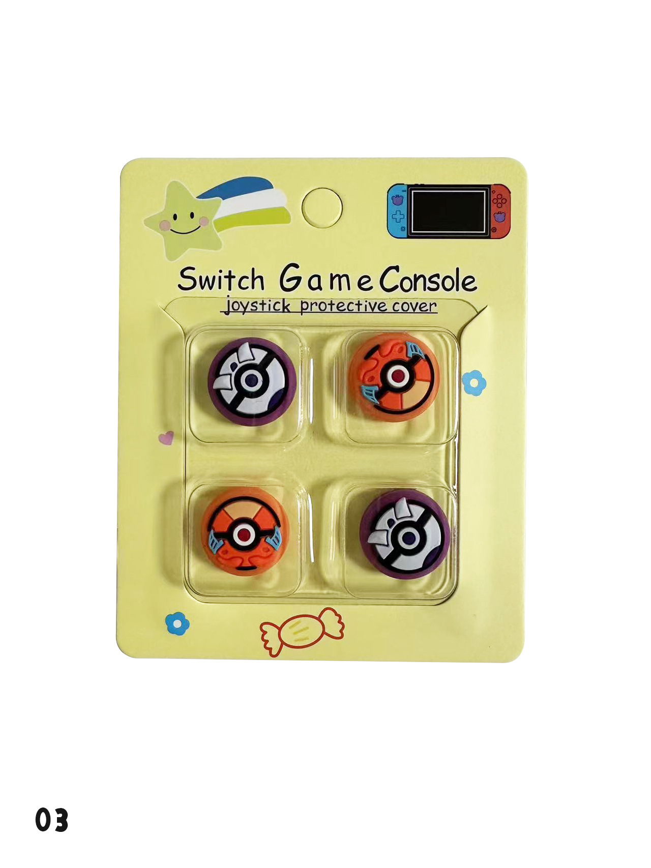 Tapa basculante de silicona de Nintendo Switch de dibujos animados NS Lite tapa basculante tapa protectora mango tapa protectora basculante