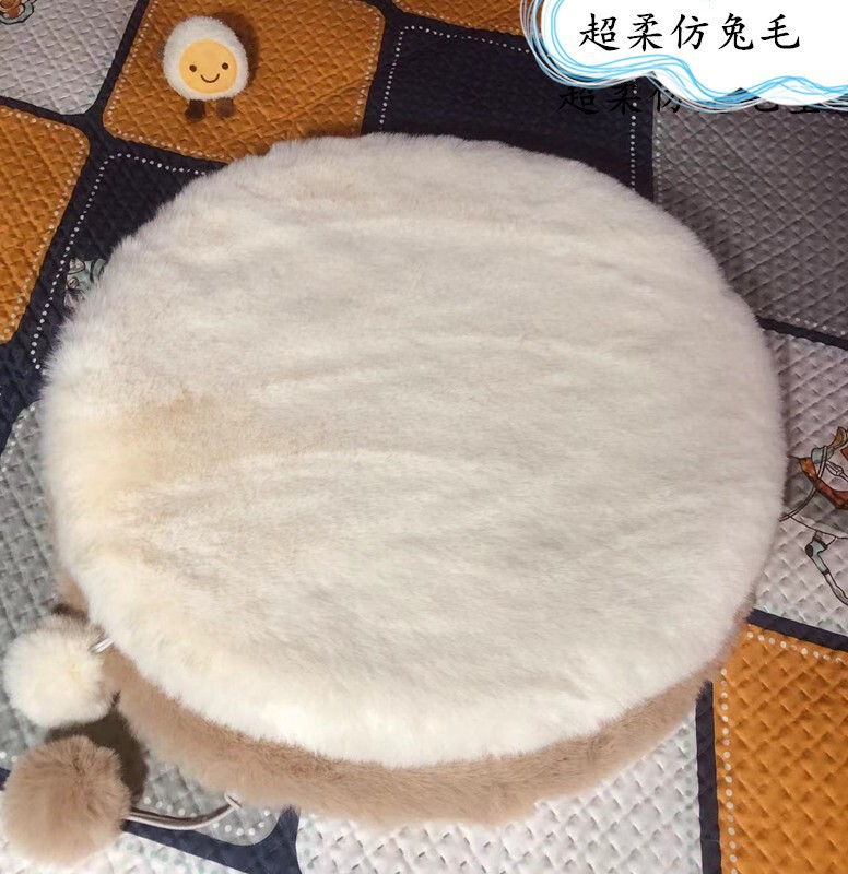 国境を越えたペットマット卸売りはウサギのベルベットの猫の巣の円形マットをまねる秋冬保温マット猫マットが洗濯できる|undefined