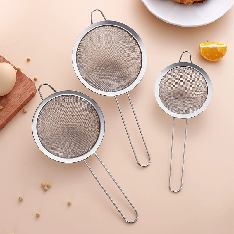 Масляный фильтр из нержавеющей стали 10cm / фильтр / скиммер / ложка для гнезда / фильтр для соевого молока, твил, прямой узор