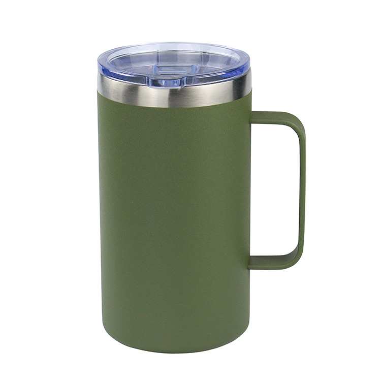24oz mango taza de acero inoxidable doble taza de taza de automóvil taza de café taza de vacío taza de calor ventas transfronterizas