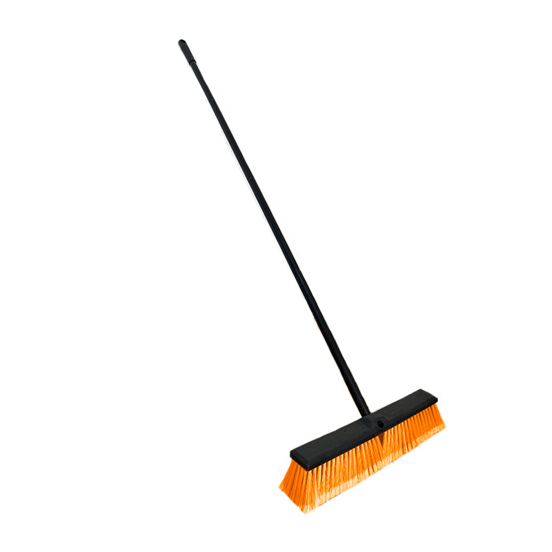 세 가지 색상 사용 가능  18inch 주황색 검정색 바닥 브러시 헤드 + 검정색 4단 막대, PP