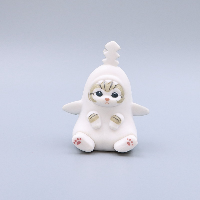 5 개의 상어 고양이 튀긴 새우 고양이 인형 DIY 베이킹 케이크 장식 장식 잡아 인형