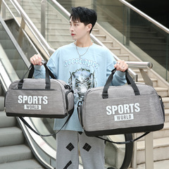 新款男士行李包印製logo手提旅行包尼龍防潑水多功能收納包斜挎包