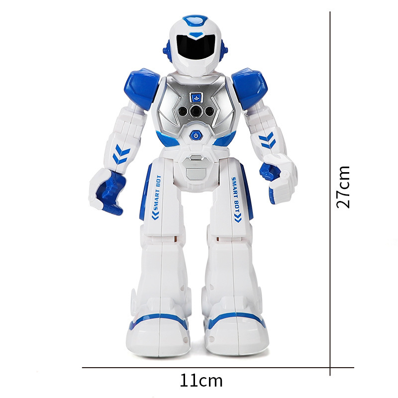 Control remoto inteligente mecánico de guerra policía inteligente robot de educación temprana plástico eléctrico inducción infrarroja juguete inglés para niños