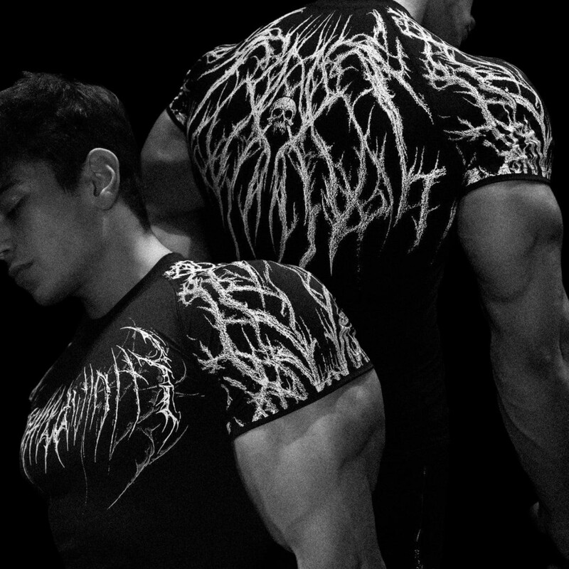 Breathedivinity Summer New Venom Nightmare Fitness Short-Sleeved Sports Elastic Quick-Drying Bodysuit for Men and Women