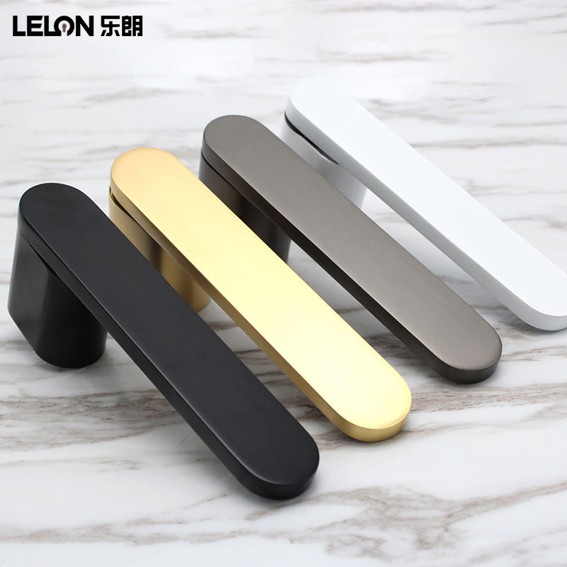 Cerradura de puerta ecológica minimalista italiana aleación de zinc manija puede personalizar el conjunto completo de cerradura de madera de absorción magnética universal