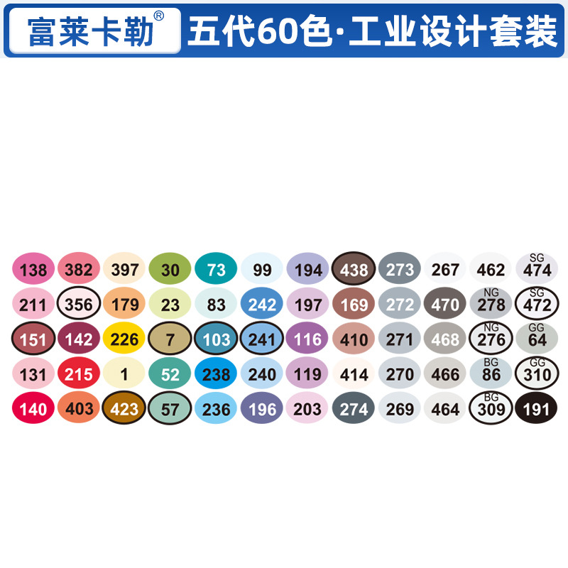 Industria de cinco generaciones 60 colores