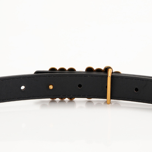 Women's Leather Belt with Premium, Chic Caterpillar-Style Decoration  
Niche Retro Design Belt Featuring an Alloy Buckle  
Perfect for Jeans and Trendy Outfits