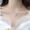 Accessory from pearl, necklace, pendant, advanced chain for key bag , high-quality style, bright catchy style