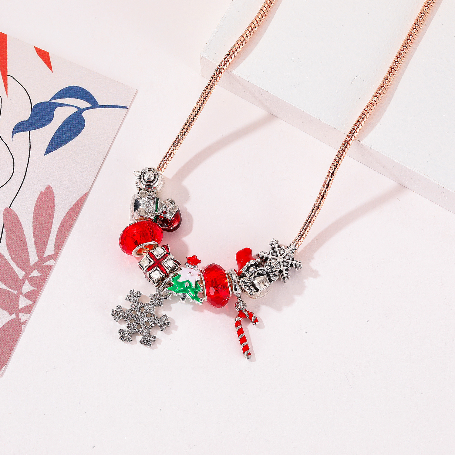 Christmas countdown calendar gift box set DIY beaded bracelet creative bracelet gift _voghion.com