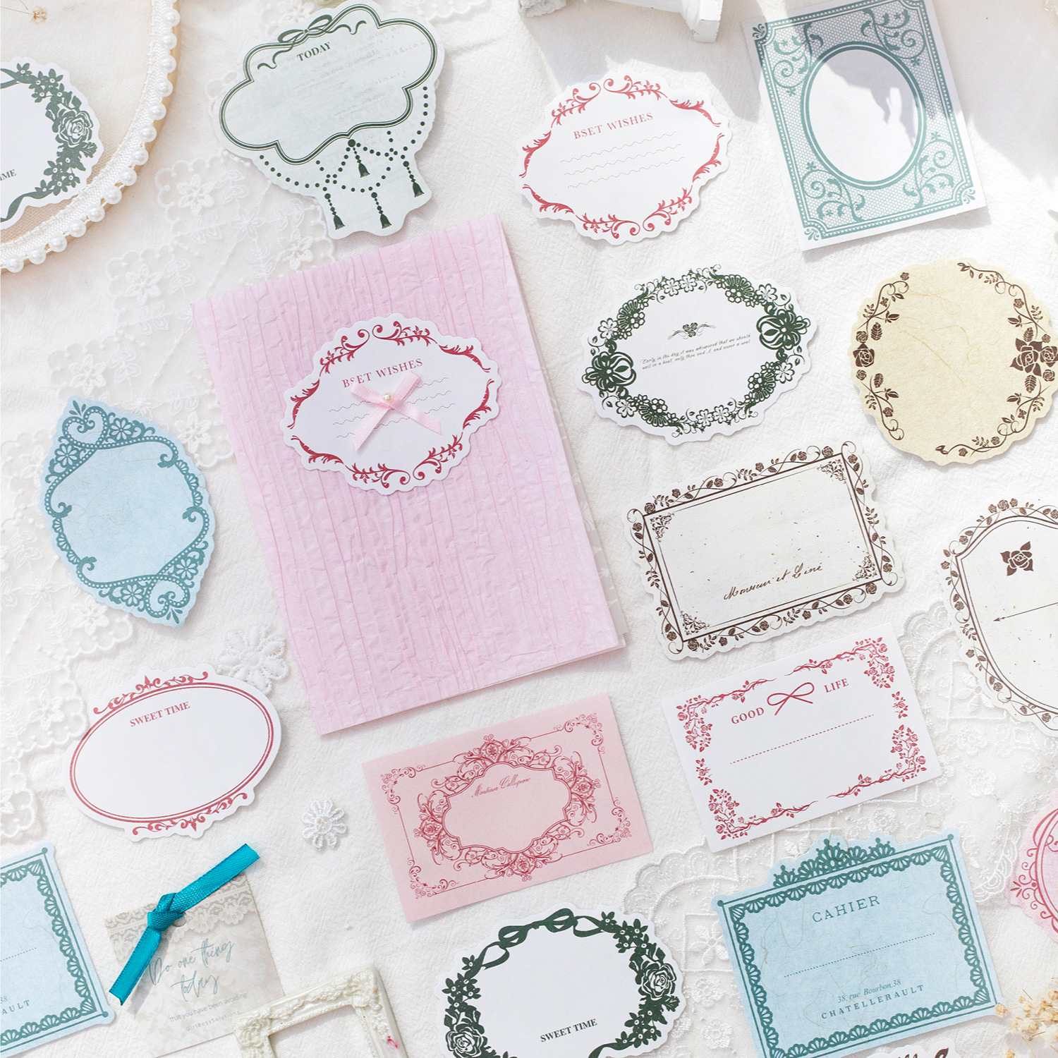 Crepúsculo retro material de collage creativo paquete de regalo serie de momentos de vida bolso de material decorativo de bricolaje de cuenta manual