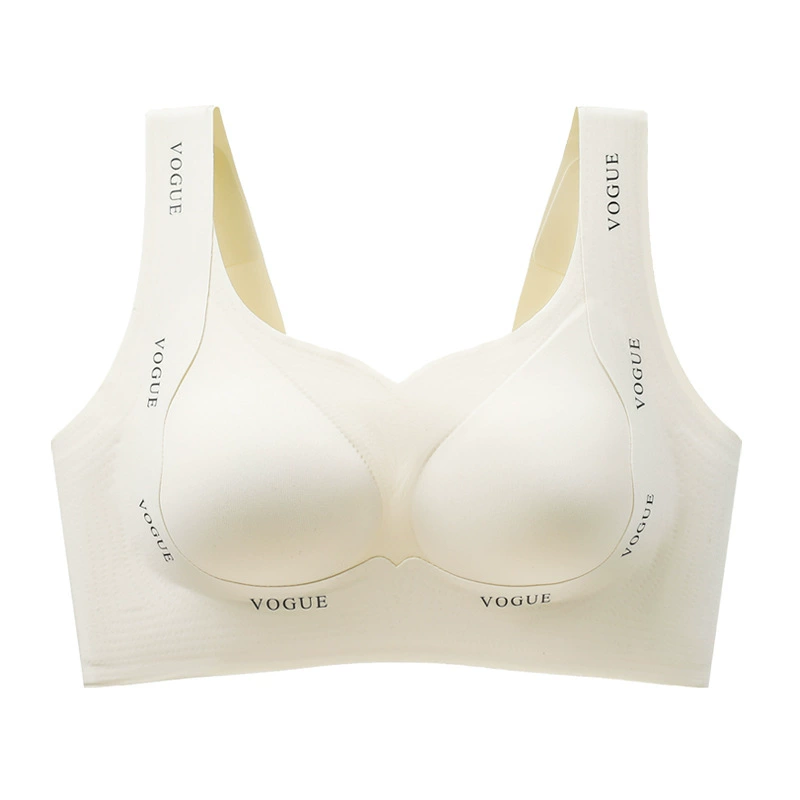 W-shaped Soft Support Bra, Double-Layer Wireless, Seamless No-Trace Cups, Sizes M–6XL
