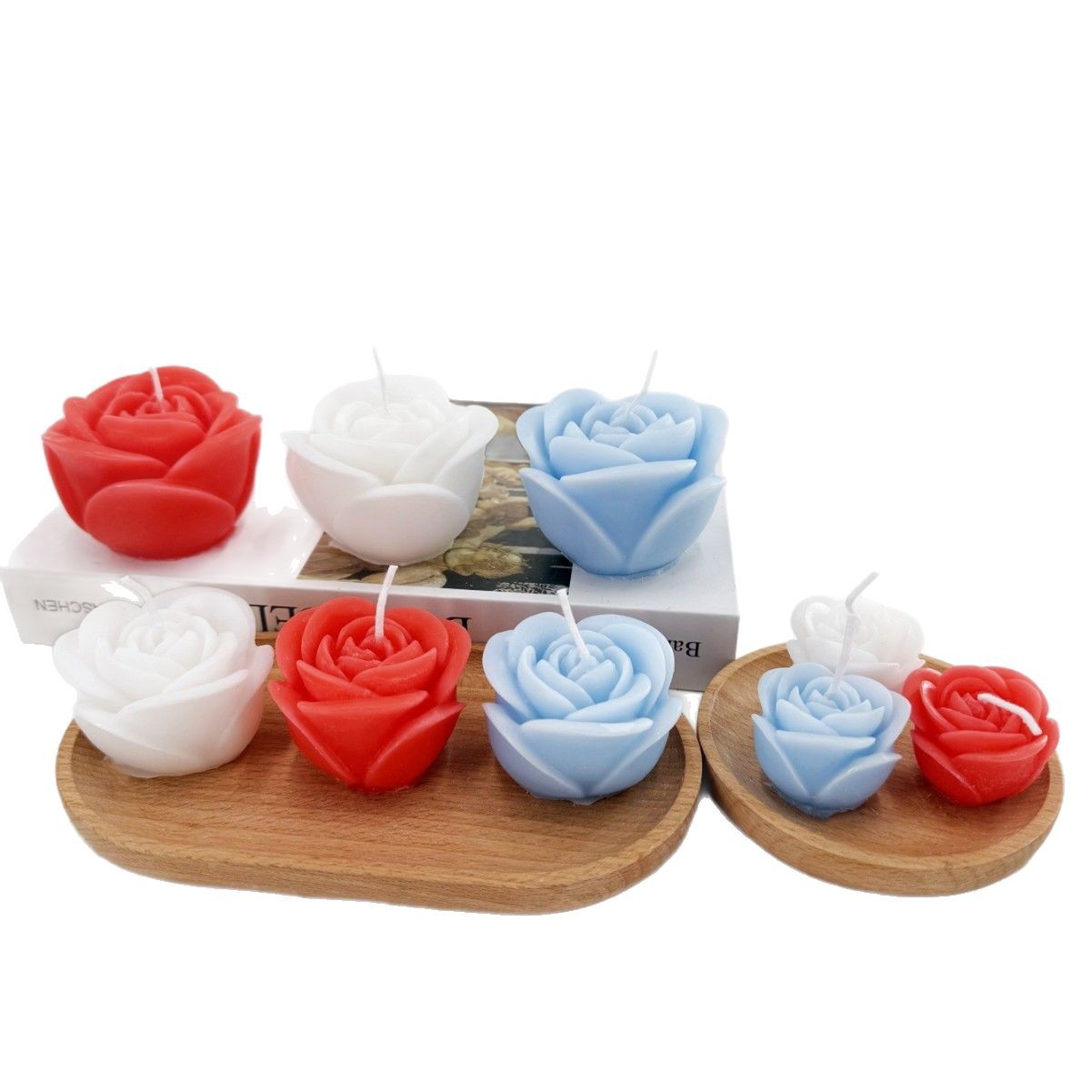 Rosas transfronterizas con vela de banano, velas de San Valentín, velas hechas a mano DIY al por mayor, velas de regalo