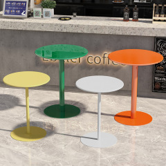 小さい円卓のお茶の何ネットの赤いミルクティーの店のテーブルの白いデザートのテーブルは簡単な屋外の商用の高い足のコーヒーのテーブルを交渉します。