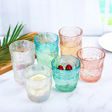 冰川杯日式家用水杯夏季高颜值玻璃杯子渐变色饮料牛奶咖啡茶酒杯