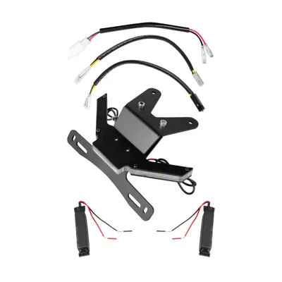 Suitable for Kawasaki Ninja Z250 NINJA300 Z300 motorcycle license plate holder with turn signal light (License plate holder/license plate holder) - 20-piece-n25-license-plate-frame-kit-black