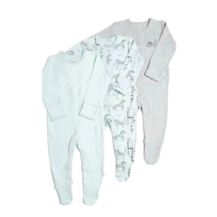 外国貿易の子供服春秋タイプの赤ちゃんのワンピースの長袖は足を包んでパジャマの新入生の赤ちゃんのプレゼントの箱を登ります。