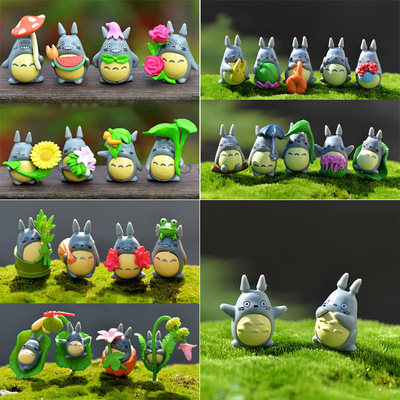 Three generations new pattern kitten 8\ 10 Section kitten pvc Decoration DIY Assemble Decoration moss and lichen Scenery decorate Lotus